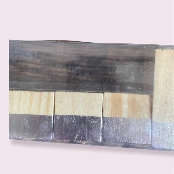 New in package  Hanukkah menorah silver metal & wood gold silver holidays - Picture 4 of 5